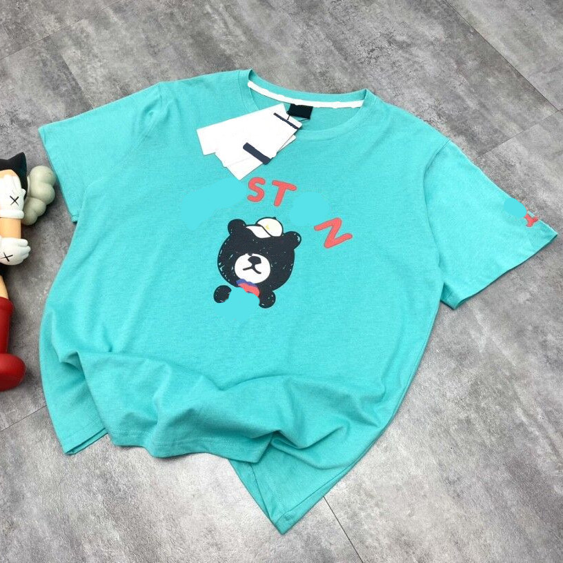 

t shirt 21 spring and summer fashion brand n + y chest cartoon printing age reduction lovely fresh casual couple short sleeve, White