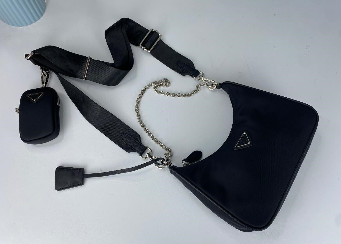 

Luxury hot style fashion high-quality designer bags women's three-piece suit underarm bag shoulder messenger nylon handbag purse