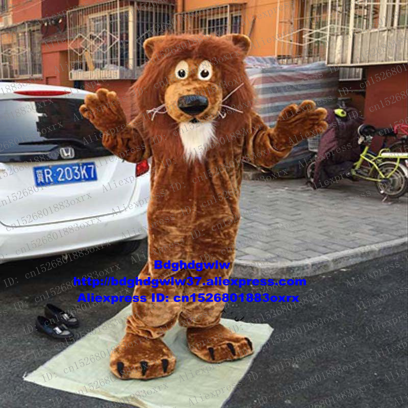 

Mascot Costumes Brown Long Fur Lion Wild Animal Mascot Costume Adult Cartoon Character Outfit Suit Allen Lovely Company Kick-off zx122, Default color