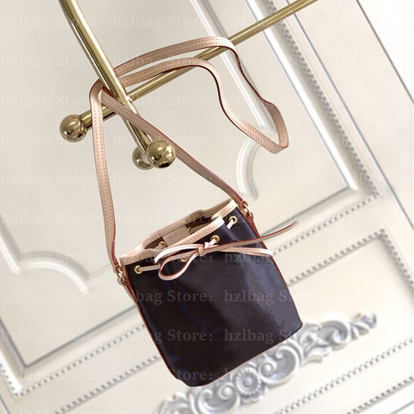 

NANO NOE Women Designers Bags Monograms canvas cowhide-leather Leather-drawstring closure Luxurys Crossbody Bag M41346, Color 01