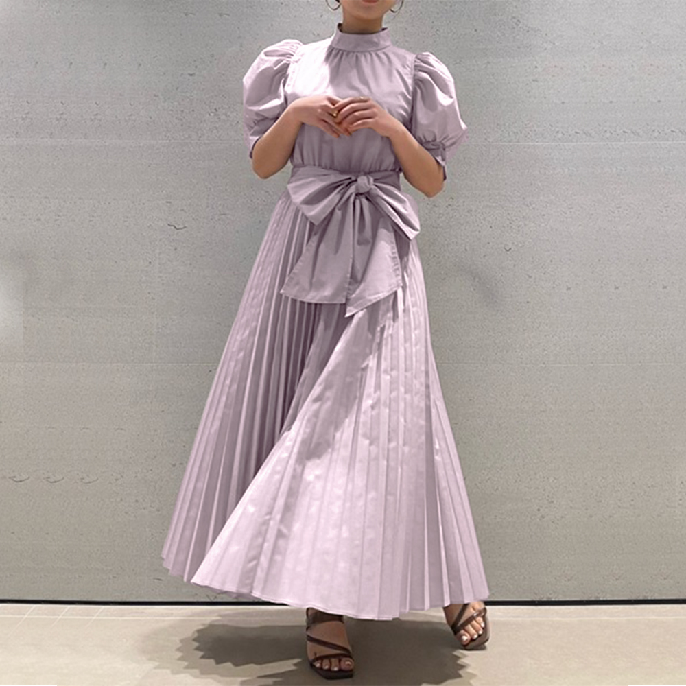 

20212021 summer new style korean slim waist shirt mid-length dress female elegant white shirt-style long dress female women dress, Black;gray