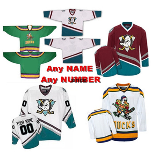 

Mens Goalie cut size Mighty Ducks Movie Ice Hockey Jerseys Customize to Any name Any Number Mens Womens Youth, As photo 11