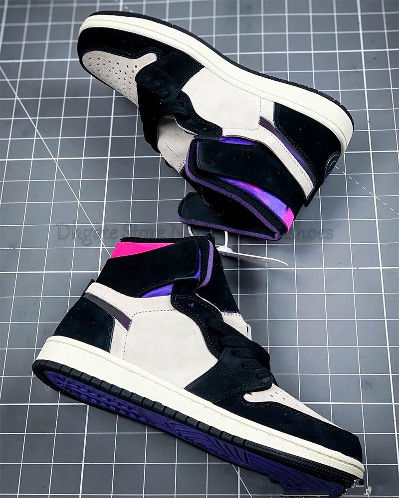 

High OG 1 1s Jumpman Basketball Shoes Comfort x Paris Men Women Milky White Black Designer Trainers Sneakers Outdoor Leisure Sports, White;red