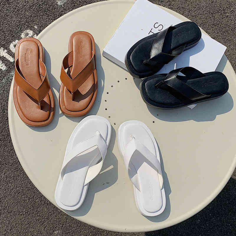 

slippers house for women heels beach flip flops women's summer shoes flat home woman heel platform slipper female bscg, Black