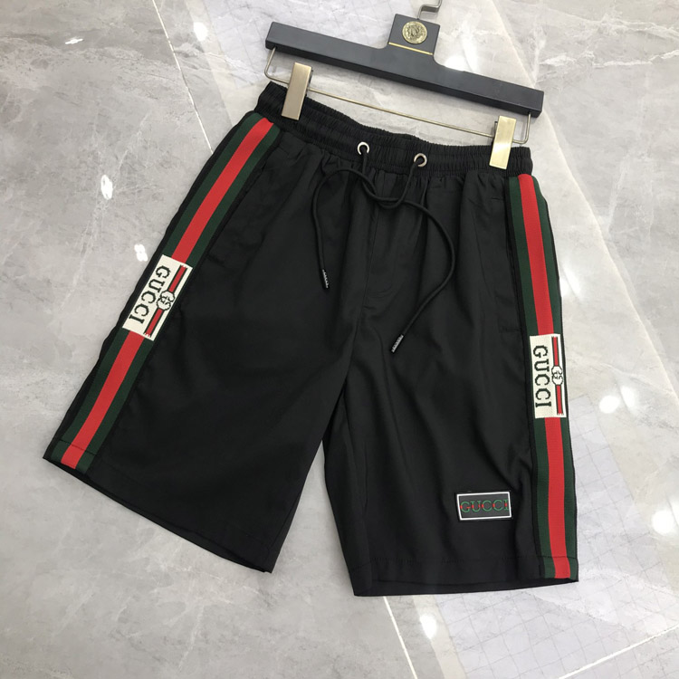 

2021 designer style waterproof fabric runway trousers summer beach pants men's board shorts men's surfing shorts, Black