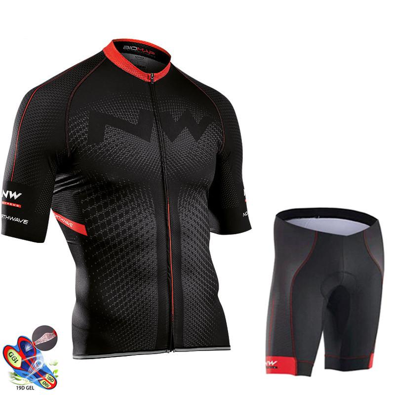 

Summer Cycling Jersey Set Breathable MTB Bicycle Clothing Mountain Bike Wear Clothes Maillot Ropa Ciclismo Racing Jackets, Black;red