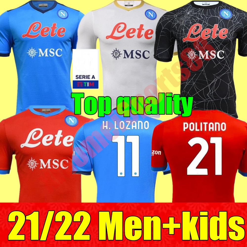

2021 2022 Napoli Soccer Jerseys Halloween Burlon MARADONA Maglietta da calciatore OSIMHEN INSIGNE 21 22 SSC Naples MAGLIA MERTENS adult Men Kids Kits Football Shirt, 3rd kids+socks