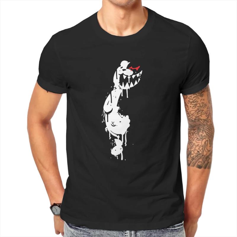

Men' T-Shirts Danganronpa Bear Game Painted Monokuma T Shirt Classic Fashion High Quality Tshirt Loose O-Neck Men Tshirts, Pink
