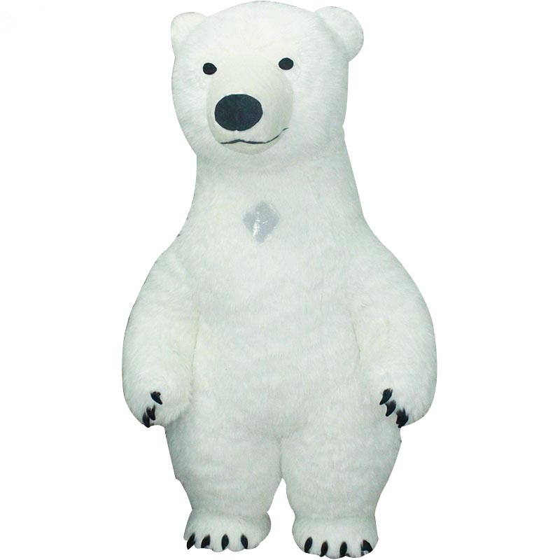 

Mascot doll costume Inflatable Polar Bear Mascot Costume Animal Adult Party Game Dress Outfits Clothing Advertising Carnival Halloween Xmas, Short fur
