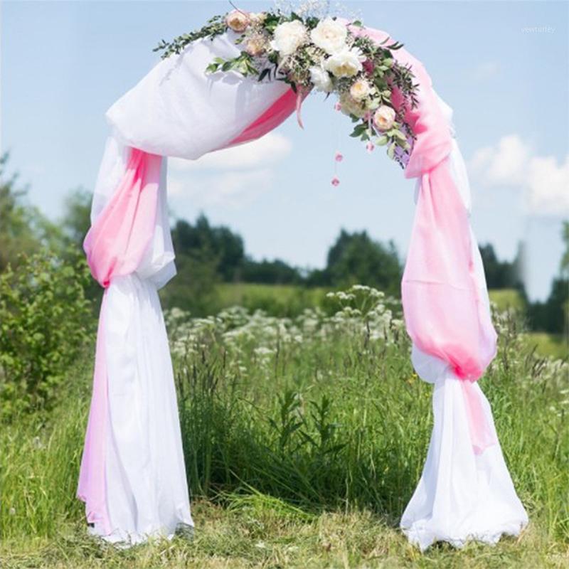 

Party Decoration 6M Chiffon Drapery Tulle Wedding Background Soft Portable Arch Hanging Scarf Shooting