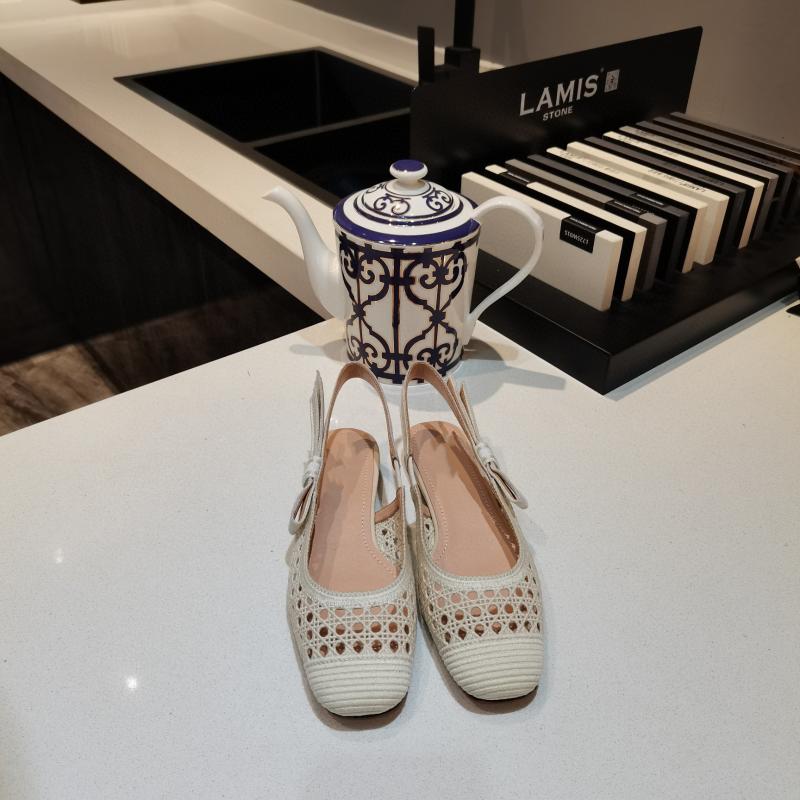 

Sandals High Heels Women's Chunky 2021 Round Toe Sandal Flat Web Celebrity Mesh Single Shoe Casual Soft, Black