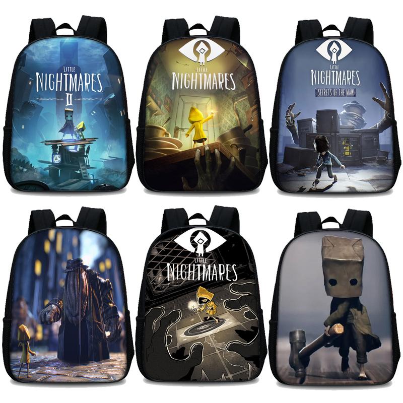 

Kawaii Little Nightmares 2 Kindergarten Backpack Kids Book Bag Boys Girl Mochila Toddler Cartoon Knapsack Children Game Rucksack