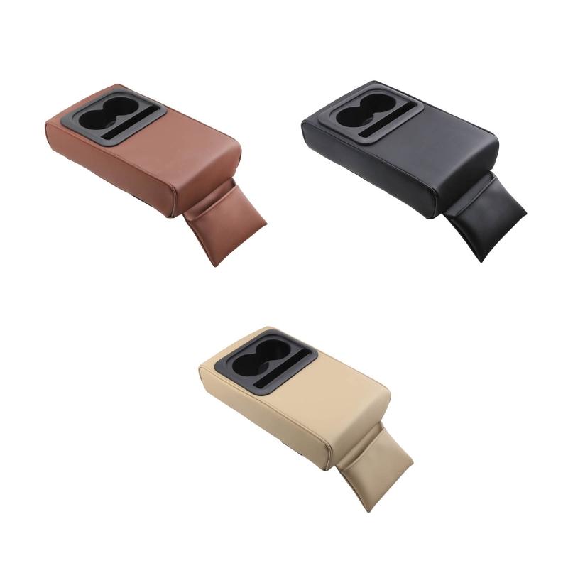 

Car Organizer Vehicle Armrest Cushion Box With Cup Holder Rear Seat Increased Elbow Support Arm Storager