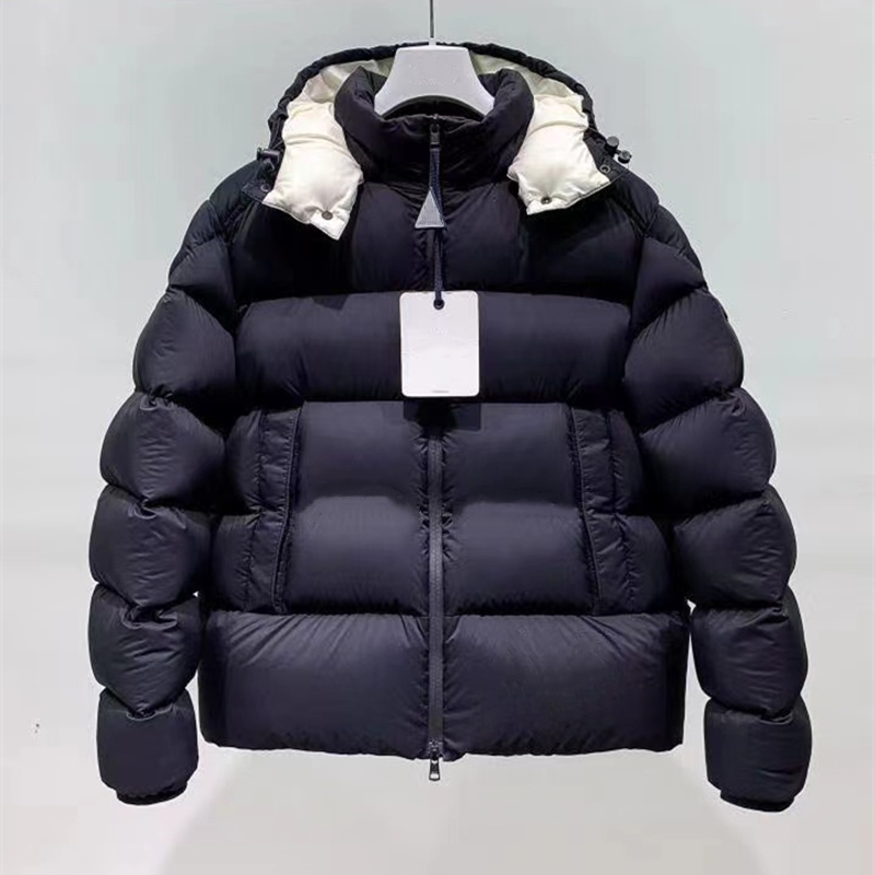 

mens jacket down parkas classic casual winter coats outdoor feather keep warm doudoune homme coat outerwear hooded cold protection windproof, Black