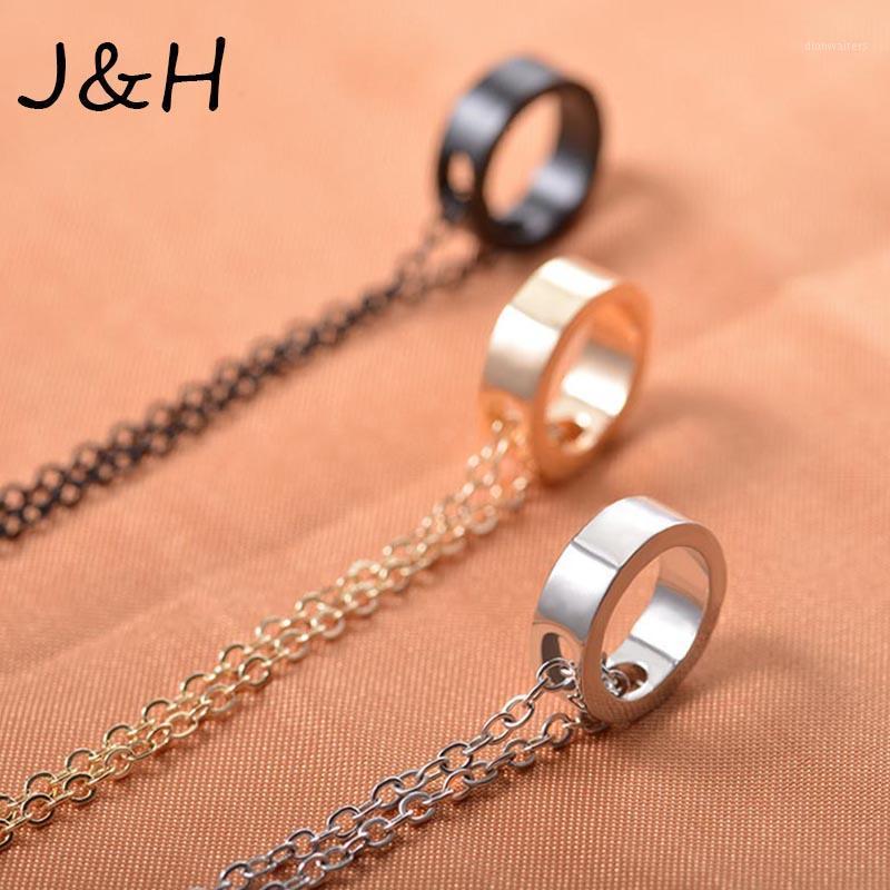 

Fashion Circles Charms Wish Necklaces Link Chain Geometric Round Pendant Necklace Simple Jewelry Chains
