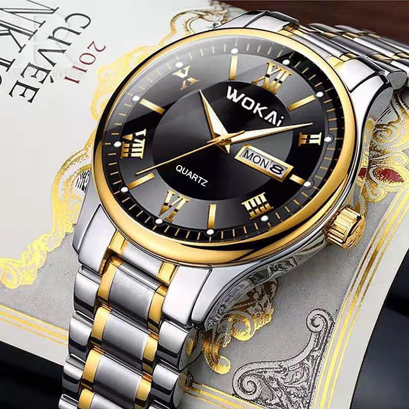 

WOKAi DESIGN HighMineral Glass 40MM Ceramic GMT Mechanical Watches 30m Waterproof Classic Fashion Luxury Automatic Watch For Men, Luo ma hong