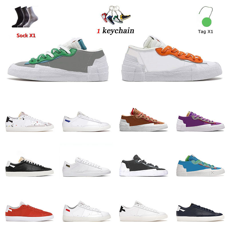 

Designer New Fashion Women Mens Blazer 77 Low Casual Shoes Vintage Platform Classic Green Neptune Blue Purple Dusk Iron Grey Magma British Tan Sneakers 36-45, B25 neptune blue 36-45
