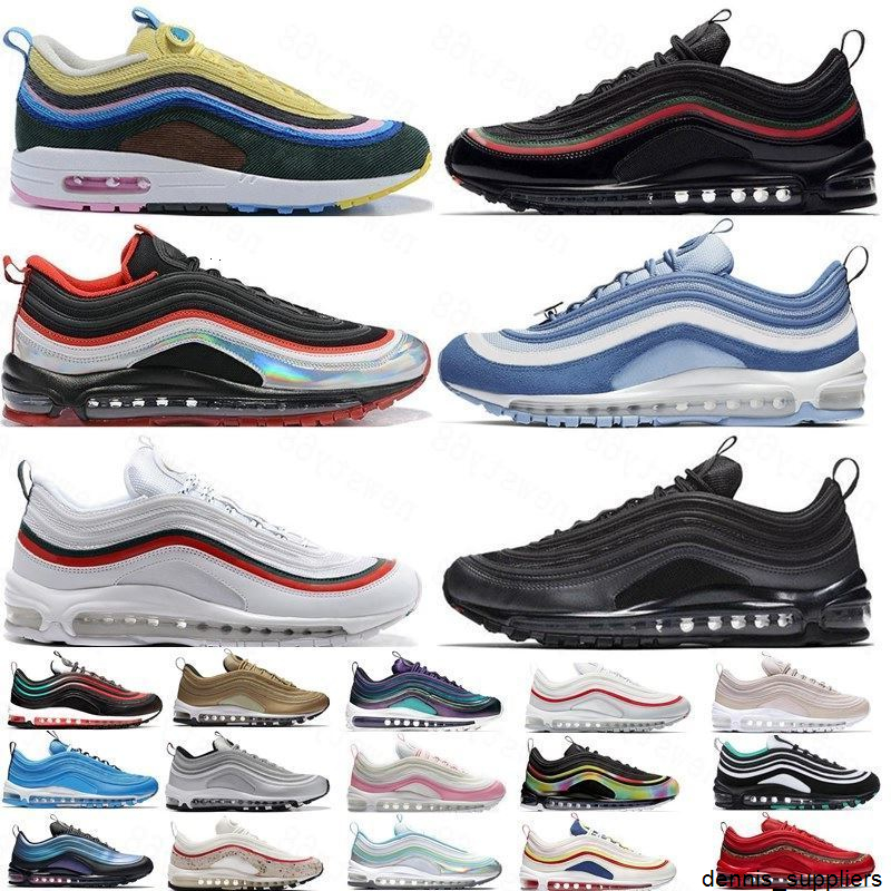 

hot 97 Black Bullet Sean Wotherspoon 97s women Sports Shoes Jogging Walking Hiking cushion sneakers mens running shoes Outdoor Chaussures, Box