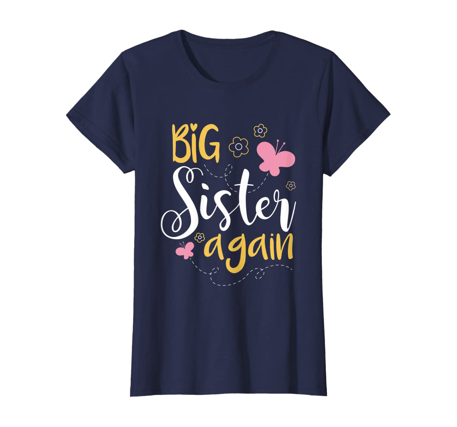 Big sister again T-shirt - Sibling older daughter shirt gift-image-699229026
