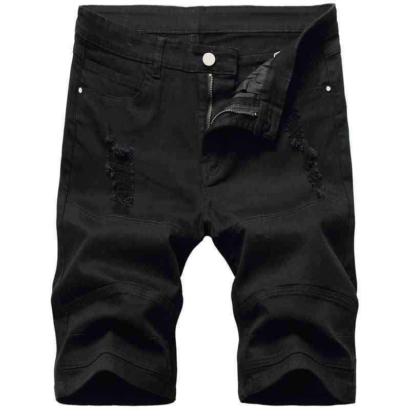 

Men's Shorts fashion arrivals men denim shorts Distress Ripped Destroyed black white short jeans mans trousers k5NH# 59O6, 1# shoe box