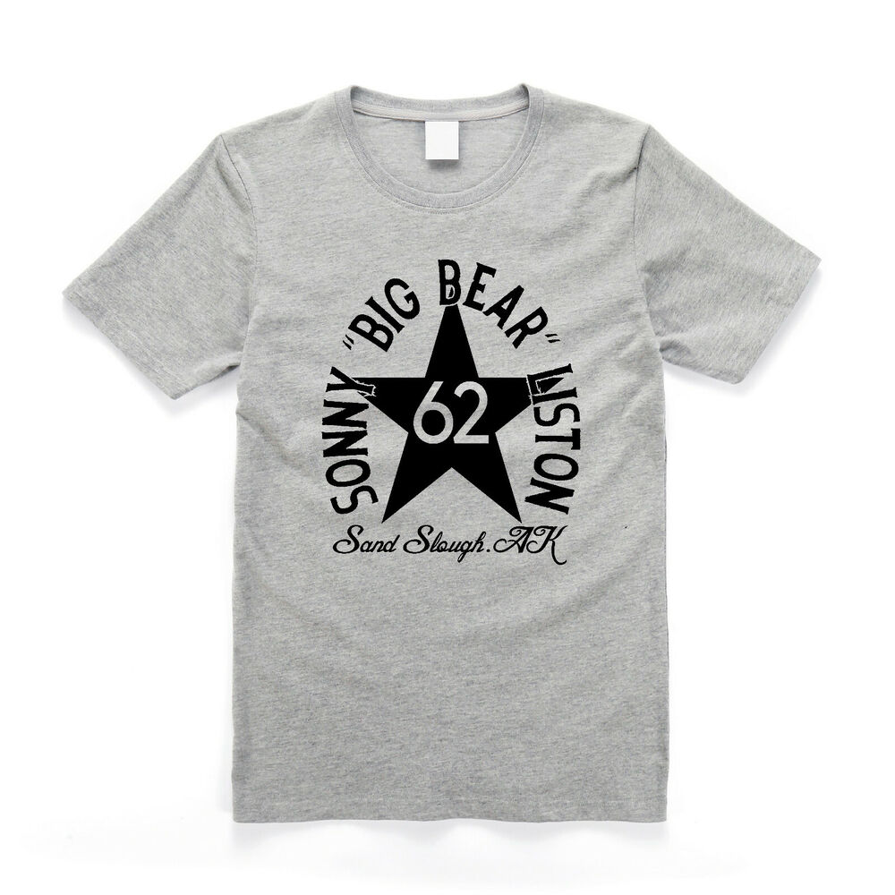 

Sonny Liston Big Bear 62 Boxing T Shirt Heather Grey, White;black