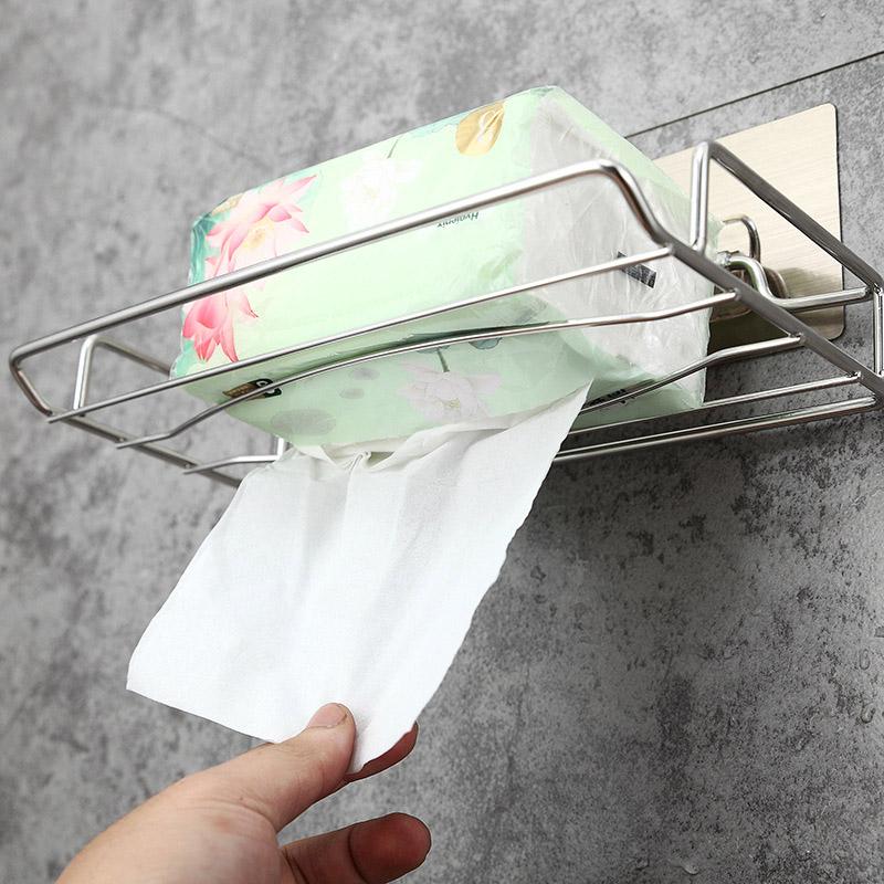 

Bathroom Storage & Organization Stainless Steel Wall Mounted Rack Tissue Towel Shelf Stand For NDS