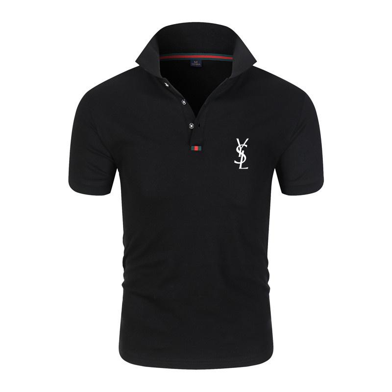 

Men's Polos Summer Shirt 2021 Fashion Homme Oversized Business Short Sleeve Casual Women's Streetwear Top Tees, White;black