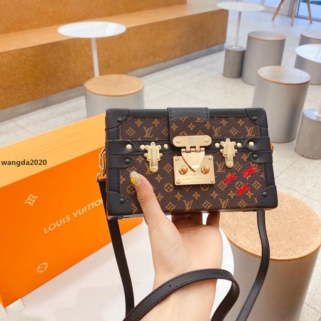 

LVLouisVitton YSLVUTTON Fashion Petite Malle Chain Clutch Bag Women Designers Purse Houlder Box Totes Handbags Cross, Red;black