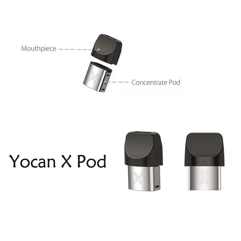 

Authentic Yocan X Pod Wax Cartridges Concentrate Atomizer bag for YocanX Kit Quartz Dual Coil Replacement Pods Genuine