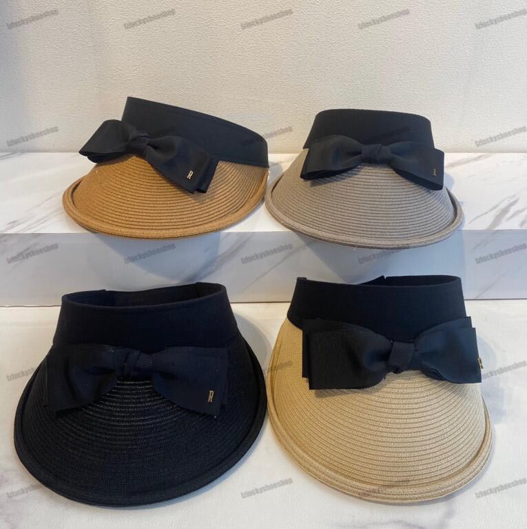 

Leisure Womens Bow Top Cap Foldable Raffia Bows Sun Hat Wide Brim Floppy Hats Women Beach Sunscreen Panama Straw Dome Ourdoor Visor Caps, Grey