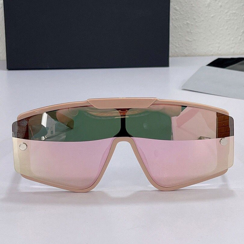 

Mens and womens sunglasses classic beach driving outdoor pink one-piece frame lens unisex UV 400 anti-ultraviolet designer top quality with, White;black