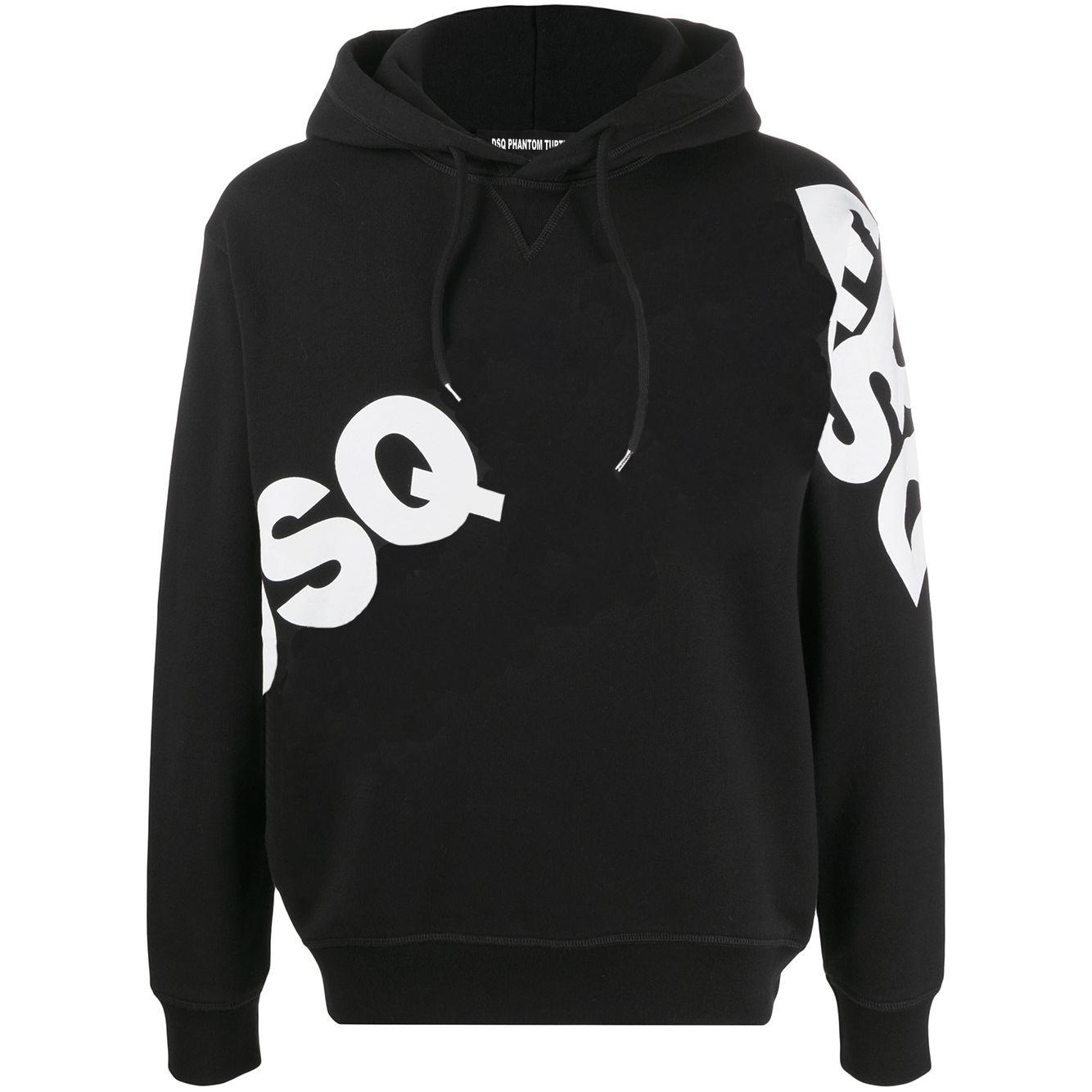 

DSQ Men's Logo Double Print Hoodie Brand Hoody Mens Designer Hoodies Italy fashion Sweatshirts Autumn Hoodie Male Top Qua SBA DSQ UARED2, Black