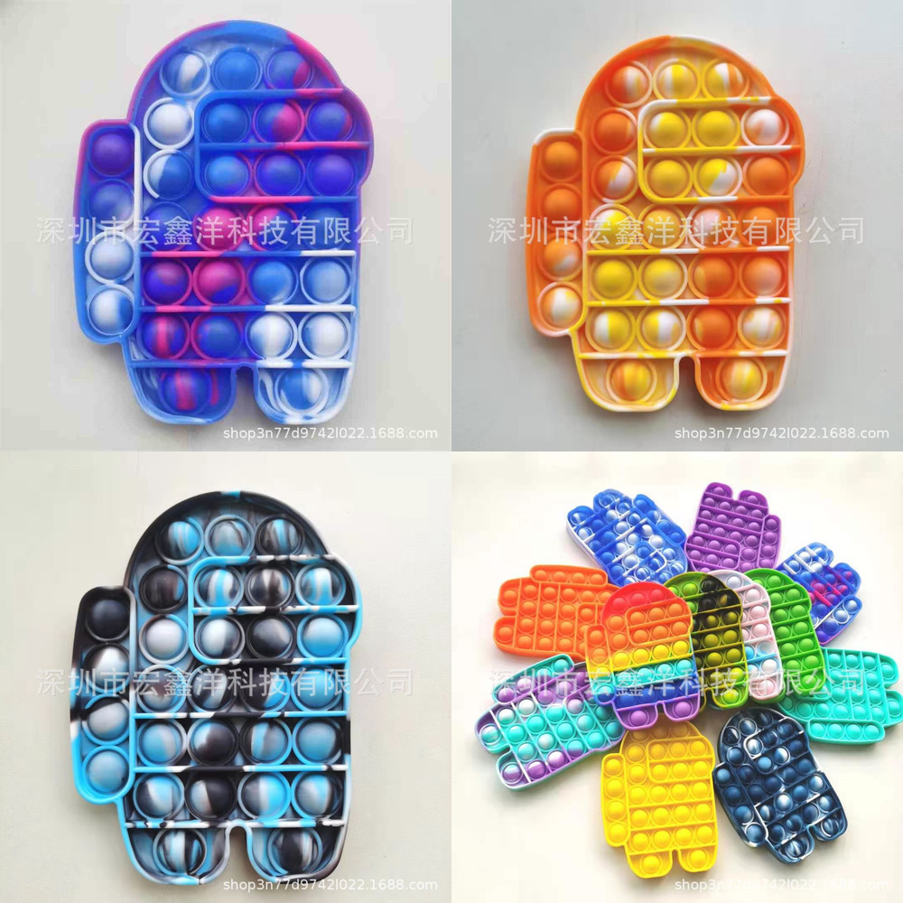 

Simple Poppers Push Bubble Fidget Toys Autism Special Needs Stress Decompression Board Finger Toy Cartoon sale H481IU5