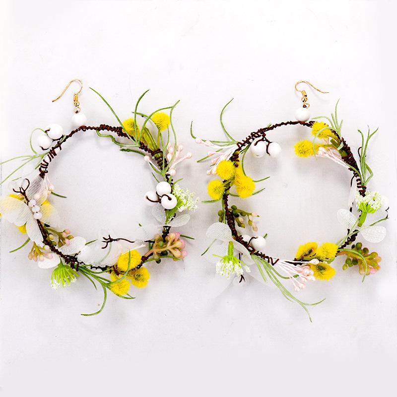 

Dangle & Chandelier Elegant Flower Drop Earrings Circle Big For Women Girls