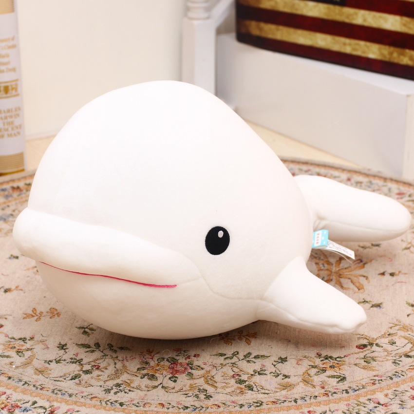 

Meng pet soft bubble particle white whale plush toy dolphin doll doll creative gift to send girls
