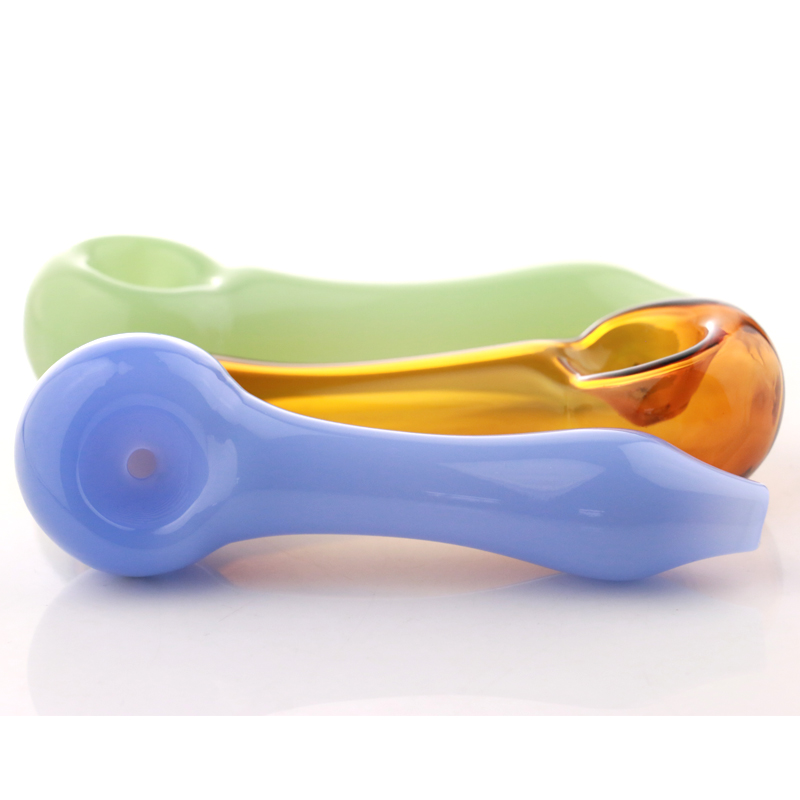 

Wholesales Glass Pipes Smoking Hookah Tobacco Spoon Pipe Colored for Oil Burner Dab