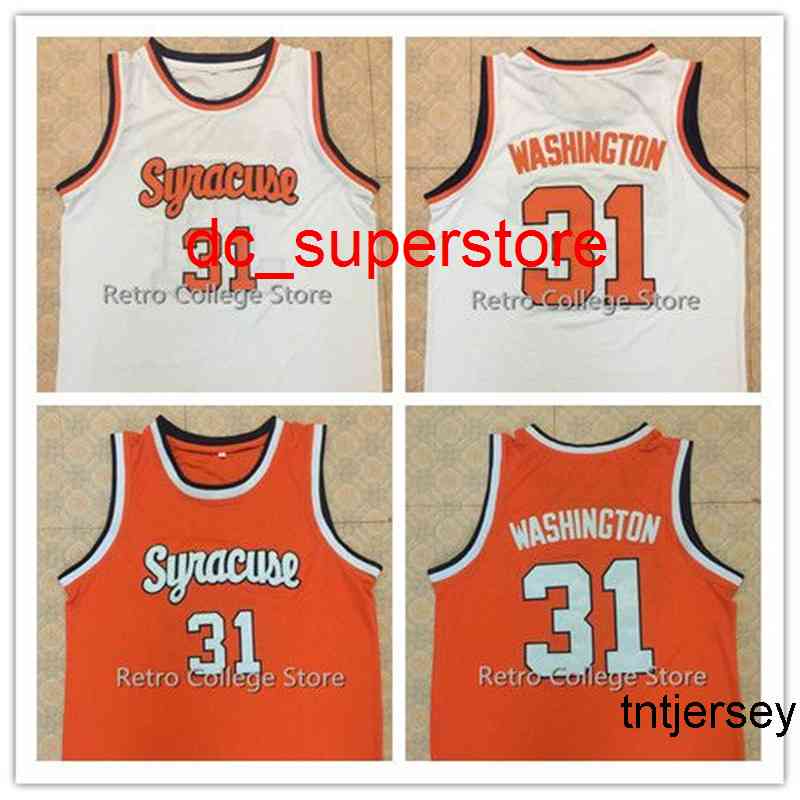 

100% Stitched 30 Billy Owens 31 Dwayne Pearl Washington Syracuse Basketball Jersey Custom Any Number Name jerseys Mens Women Youth XS-6XL, 31 orange