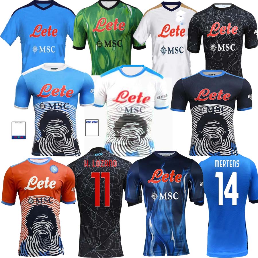 

21 22 Napoli 3rd Maradona Special red Halloween Soccer Jersey Kids Kit Set 2021 2022 Maglia Naples Football Shirt ZIELINSKI INSIGNE OSIMHEN, Black;yellow