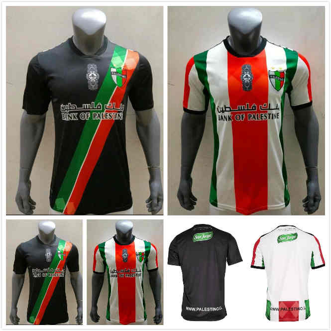 

2021 2022 Palestine soccer jersey home black white custom name number football shirt