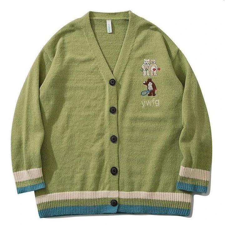 

Men's Sweaters The Bears Knit Cardigan, White;black