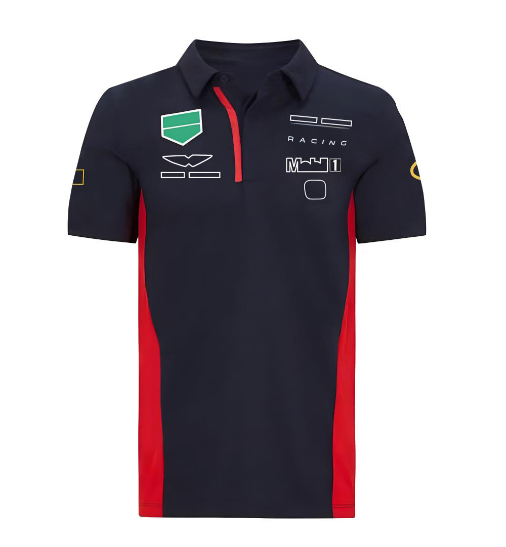 

F1 Team Racing Polo Shirt Polyester Quick-drying Car Lapel T-Shirt Same Style Customization