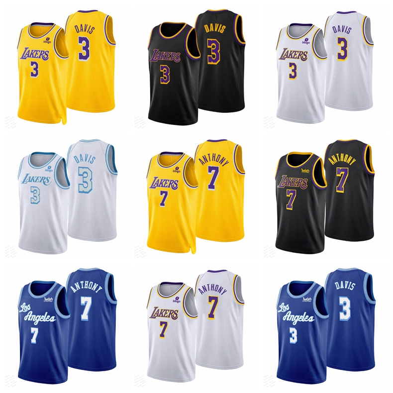 

LosAngelesLakersLeBronJamesAnthonyDavisCarmelo Russell Westbrook 75th Anniversary Jersey Icon, Black