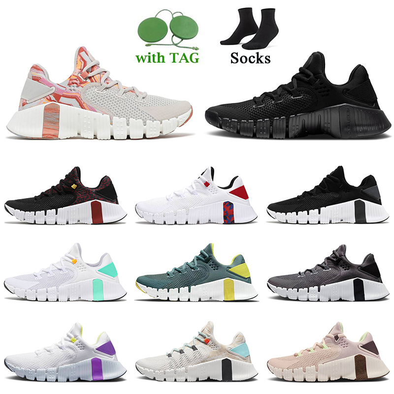 

With Tag Socks Women Mens Free Metcon Running Shoes Men Huarache Sneakers Desert Sand Crimson Bliss Triple Black White Green Glow Off Trainers Sports Big Size 36-45, D10 triple black 40-45