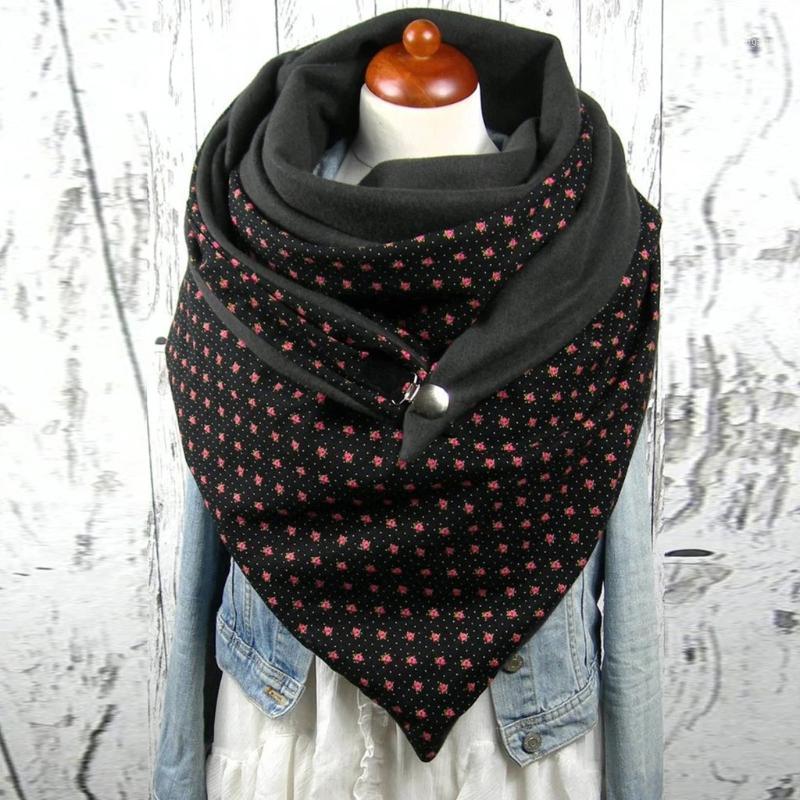 

Scarves Fashion Women Scarf Classic Style Elegant Atmosphere Printing Outdoor Bandana Stamp Button Soft Casual Warm Comfortable Foulard, Blue;gray