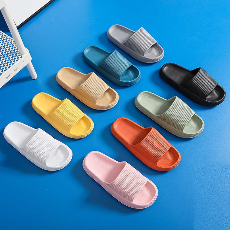 

Slippers Women Thick Platform Shoes Indoor Bathroom Slipper Soft EVA Anti-Slip Home Floor Slides Ladies Summer Shoes Men H0827, 5033 pink