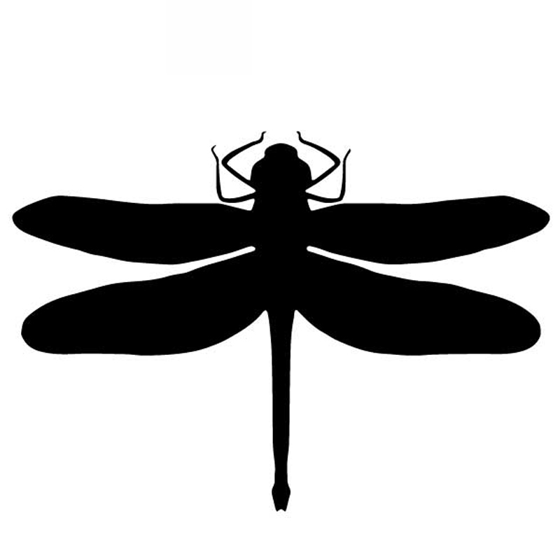 Dragonfly Animal Decals Fashion Car Window Decoration Decals Personalized Waterproof Decals Black/white, 15cm * 11cm-image-684700561
