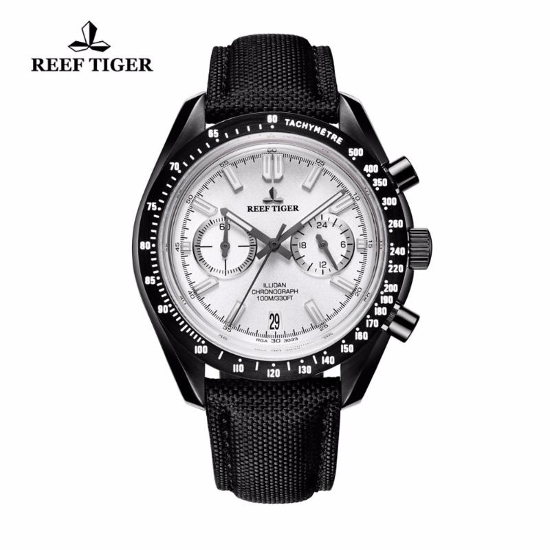 

Wristwatches 2021 Reef Tiger/RT Mens Designer Sport Watch With Date Black Steel White Dial Luminous Chronograph RGA3033, Rga3033ybb