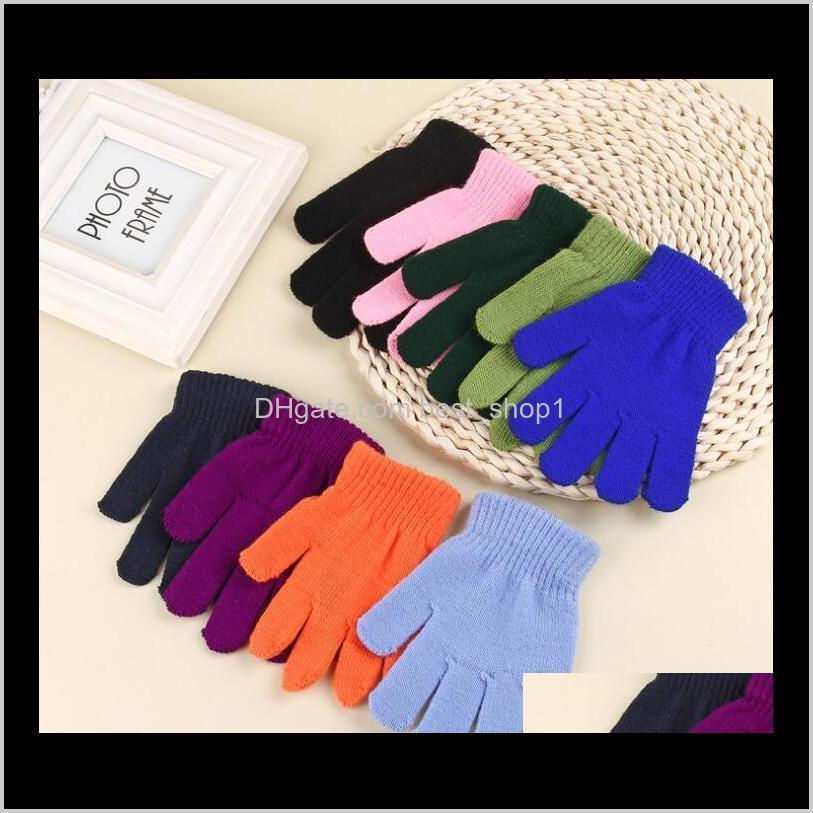 

Childrens Aessories Baby, & Maternity Drop Delivery 2021 Fashion Children Kids Magic Knit Girl Boys Stretching Knitting Winter Warm Gloves Fu, White
