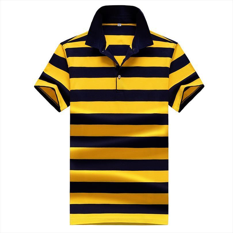 

delivery shirt summer mens polo solid cotton striped short sleeves men casual slim lapel brand clothing m 3xl, White;black