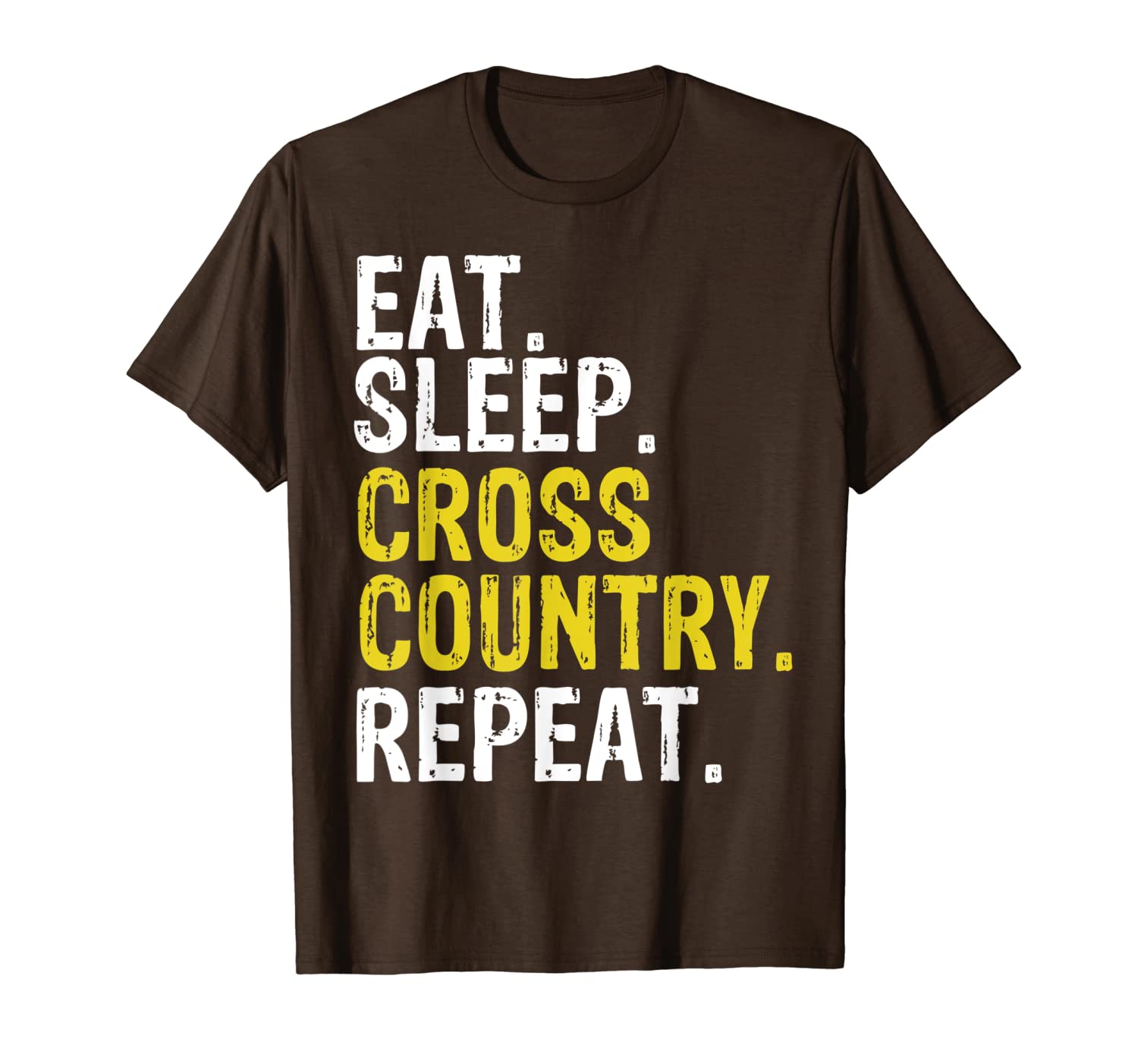 

eat sleep cross country repeat running gift t-shirt, White;black